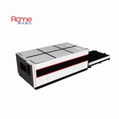 Máquina de corte por láser de fibra de cubierta completa Mesa de trabajo de doble intercambio